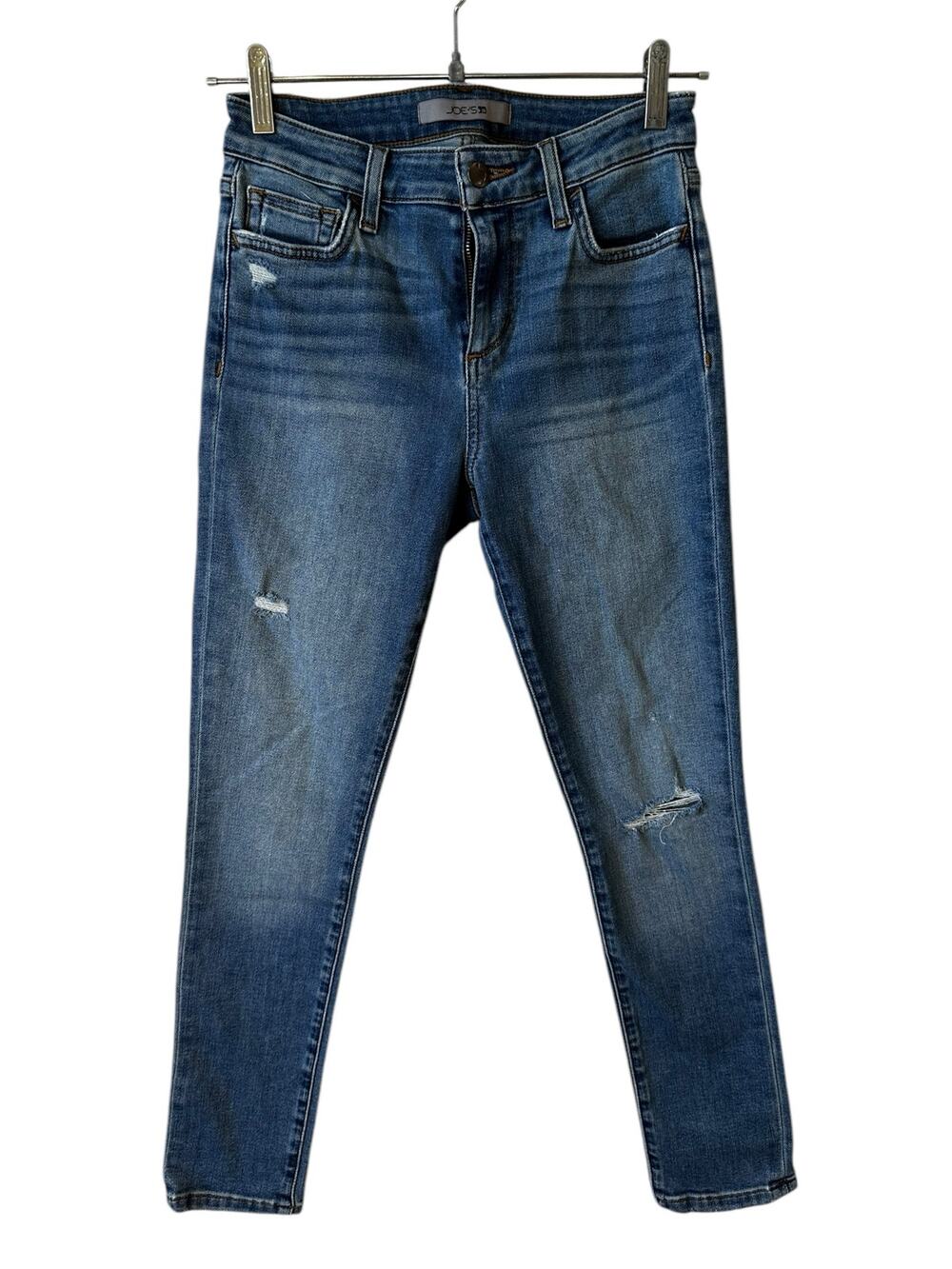 Joes Jeans Womens Distressed Curvy Skinny Crop Mali Jeans with FLAW Classic